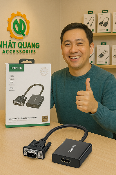Cáp chuyển VGA to HDMI Ugreen 50945